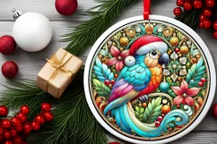 Round Christmas Ornament Sublimation|Clipart Product Image 1