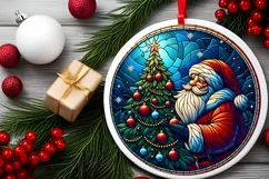 Round Christmas Ornament Sublimation|Clipart Product Image 2