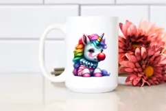 Baby Unicorn Wearing Clown Nose PNG Product Image 2