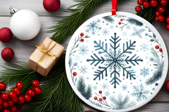 Round Christmass Ornament PNG Product Image 2