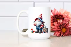 Washed Watercolor Patriotic Farmer Gnome | Sublimation Product Image 2