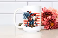 Washed Watercolor Patriotic Farmer Gnome | Sublimation Product Image 2