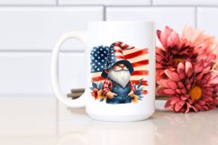 Washed Watercolor Patriotic Farmer Gnome | Sublimation Product Image 2