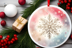 Round Christmass Ornament PNG Product Image 2