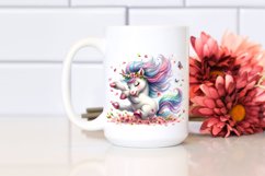 Colorful Baby Unicorn Tumbling with Spring Petals | Product Image 2