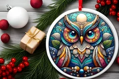 Round Christmas Ornament Sublimation|Clipart Product Image 2