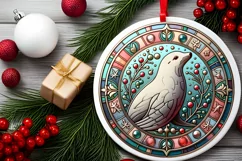 Round Christmas Ornament Sublimation|Clipart Product Image 2