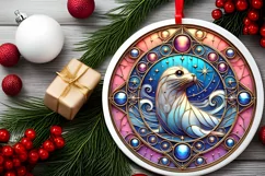 Round Christmas Ornament Sublimation|Clipart Product Image 2