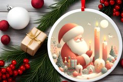 Round Christmas Ornament Sublimation|Clipart Product Image 2