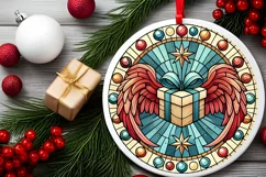 Round Christmas Ornament Sublimation|Clipart Product Image 1
