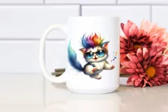 Baby Cat Jumping, Cool Haircut PNG Product Image 2