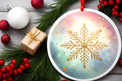 Round Christmass Ornament PNG Product Image 2