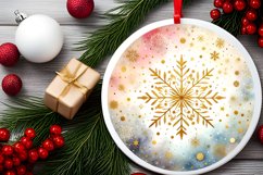 Round Christmas Ornament Sublimation|Clipart Product Image 2