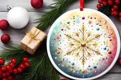 Round Christmas Ornament Sublimation|Clipart Product Image 2