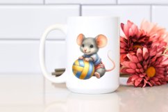 Cute Baby Mouse Volleyball | Sublimation | Clipart Product Image 2
