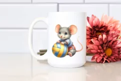 Cute Baby Mouse Volleyball | Sublimation | Clipart Product Image 2