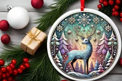 Round Christmas Ornament Sublimation|Clipart Product Image 2