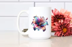 Detailed Vibrant Pastel Lily, White Background PNG Product Image 2