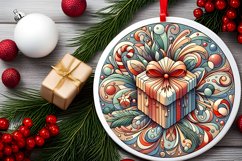 Round Christmas Ornament Sublimation|Clipart Product Image 2