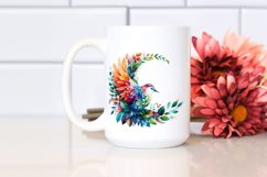 Vibrant Watercolor Bird with Flowers PNG Product Image 2