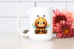 Vibrant Colorful Brownish Plush Bee | Clipart Product Image 2