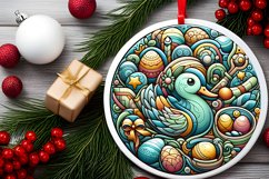 Round Christmas Ornament Sublimation|Clipart Product Image 2