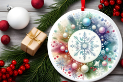 Round Christmass Ornament PNG Product Image 2