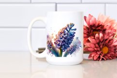Abstract Shiny Hyacinth Watercolor | Sublimation | Clipart Product Image 2