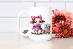 Vibrant Baby Cow Drawing Clipart Product Image 2