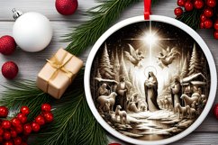 Round Christmas Ornament Sublimation|Clipart Product Image 2