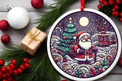 Round Christmas Ornament Sublimation|Clipart Product Image 2