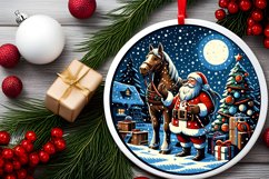 Round Christmas Ornament Sublimation|Clipart Product Image 2