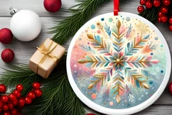 Round Christmas Ornament Sublimation|Clipart Product Image 2
