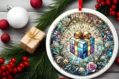 Round Christmas Ornament Sublimation|Clipart Product Image 1