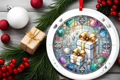 Round Christmas Ornament Sublimation|Clipart Product Image 1