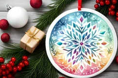 Round Christmas Ornament Sublimation|Clipart Product Image 2