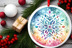 Round Christmass Ornament PNG Product Image 2