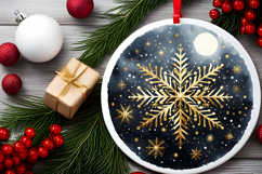 Round Christmass Ornament PNG Product Image 2