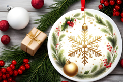 Round Christmass Ornament PNG Product Image 2