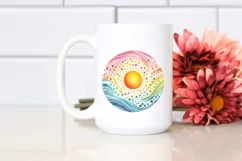 colorful Watercolor Simple Colorfull Pastel Sun | Product Image 2