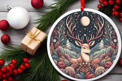 Round Christmas Ornament Sublimation|Clipart Product Image 2