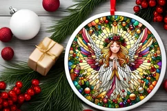 Round Christmas Ornament Sublimation|Clipart Product Image 2