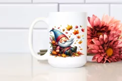 Colorful Whimsical Gnome Tumbling in Autumn Product Image 2