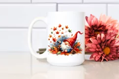 Colorful Whimsical Gnome Tumbling in Autumn Product Image 2