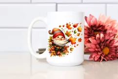 Colorful Whimsical Gnome Tumbling in Autumn Product Image 2
