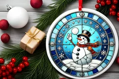Round Christmas Ornament Sublimation|Clipart Product Image 1