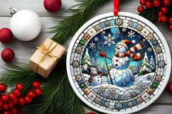 Round Christmas Ornament Sublimation|Clipart Product Image 1