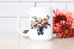 Abstract Watercolor with Large Freesia Product Image 2