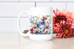 Abstract Watercolor with Large Freesia Product Image 2