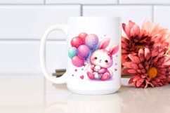Vibrant Pink-ish Cute Rabbit Clipart Product Image 2